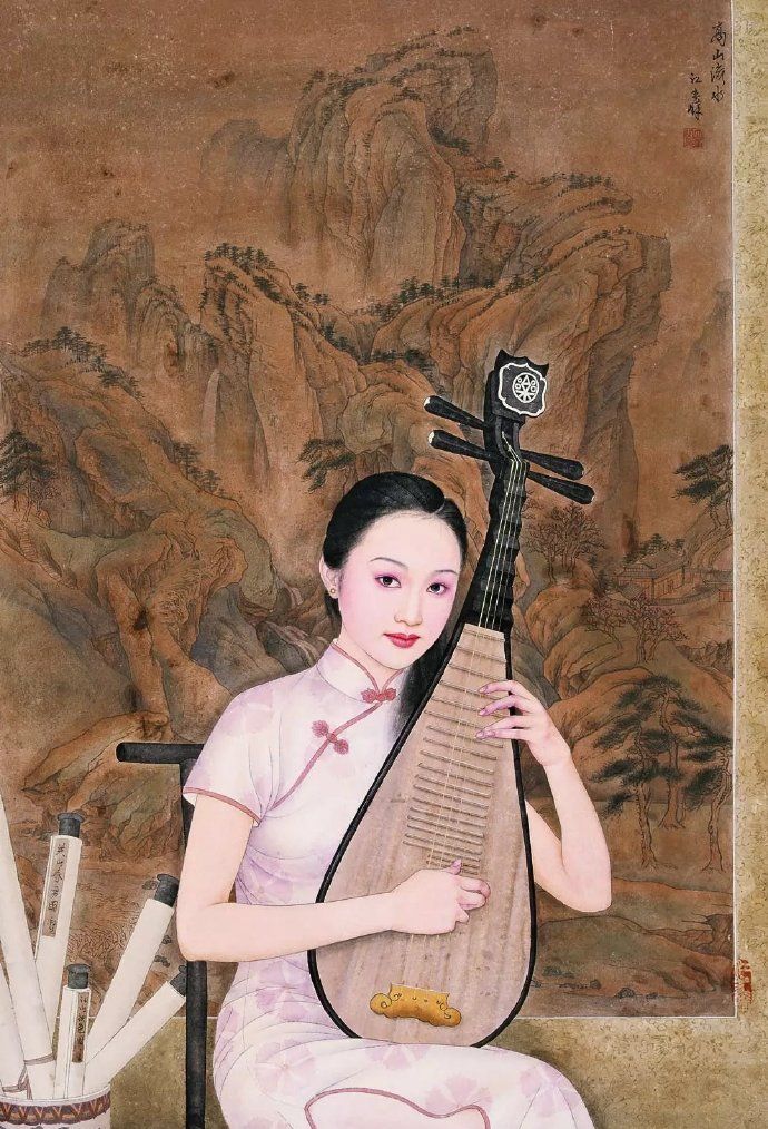 民国风韵女子——画家江立峰笔下的传统工笔美人(图)