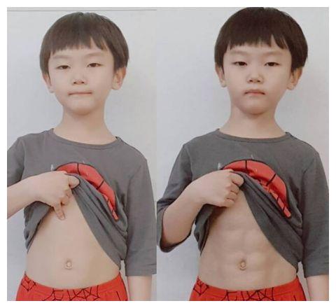 「大发」时安这么小就有腹肌了?看完了成年人也自叹不如xd