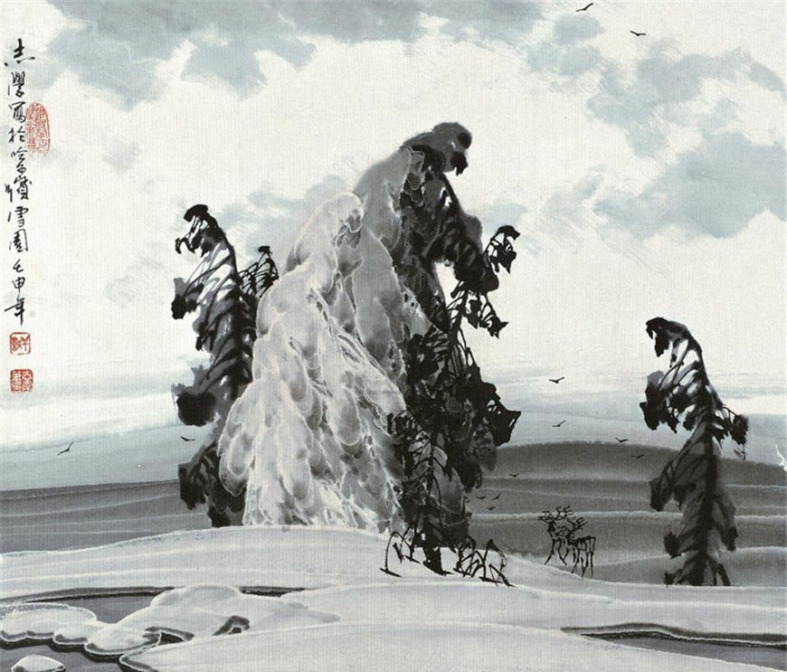 当代画家于志学冰雪山水画作品欣赏