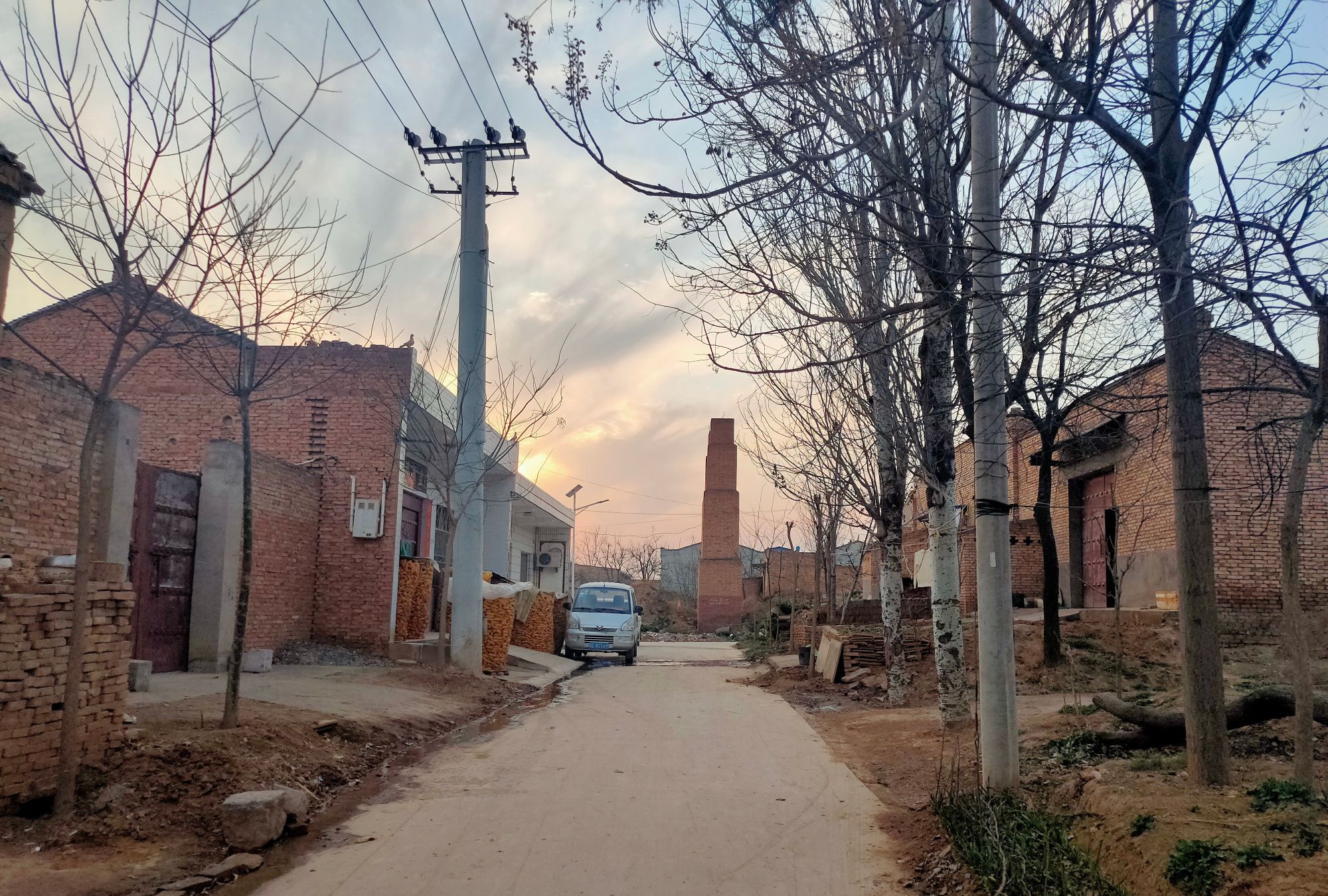 陕西省渭南市农村难得的美丽夕阳_高清图集_新浪网