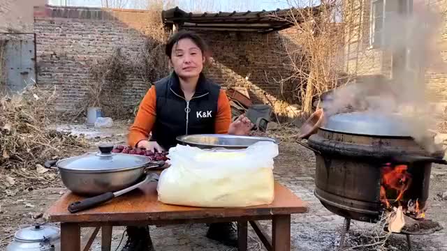 年糕要怎么做才好吃棉儿姐用传统手法做了满满一锅馋得流口水