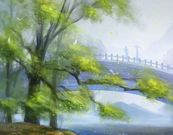 古风水彩水墨风景静物图片资料分享喜欢的可别错过