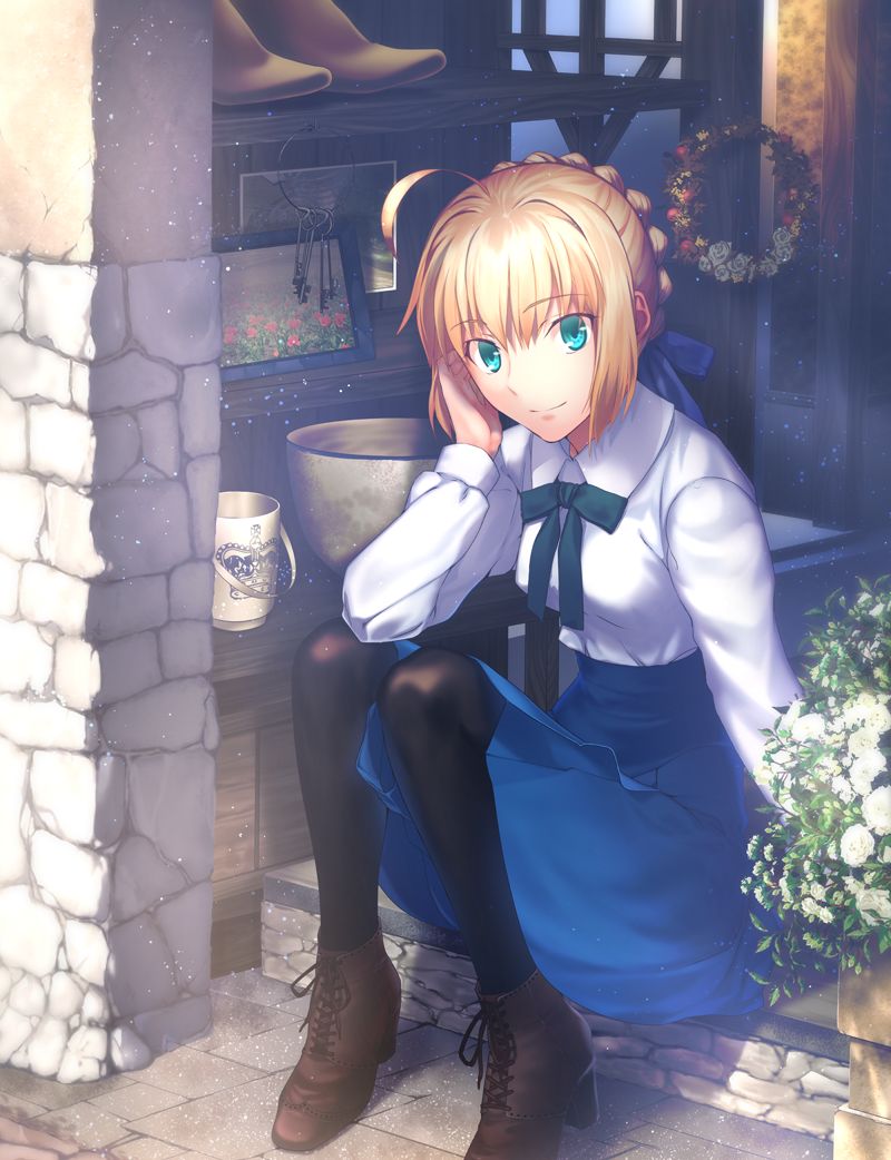 动漫美图:蠢萌"呆毛王"阿尔托莉雅,可爱高清壁纸