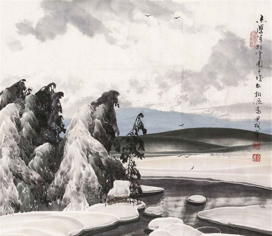 当代画家于志学冰雪山水画作品欣赏