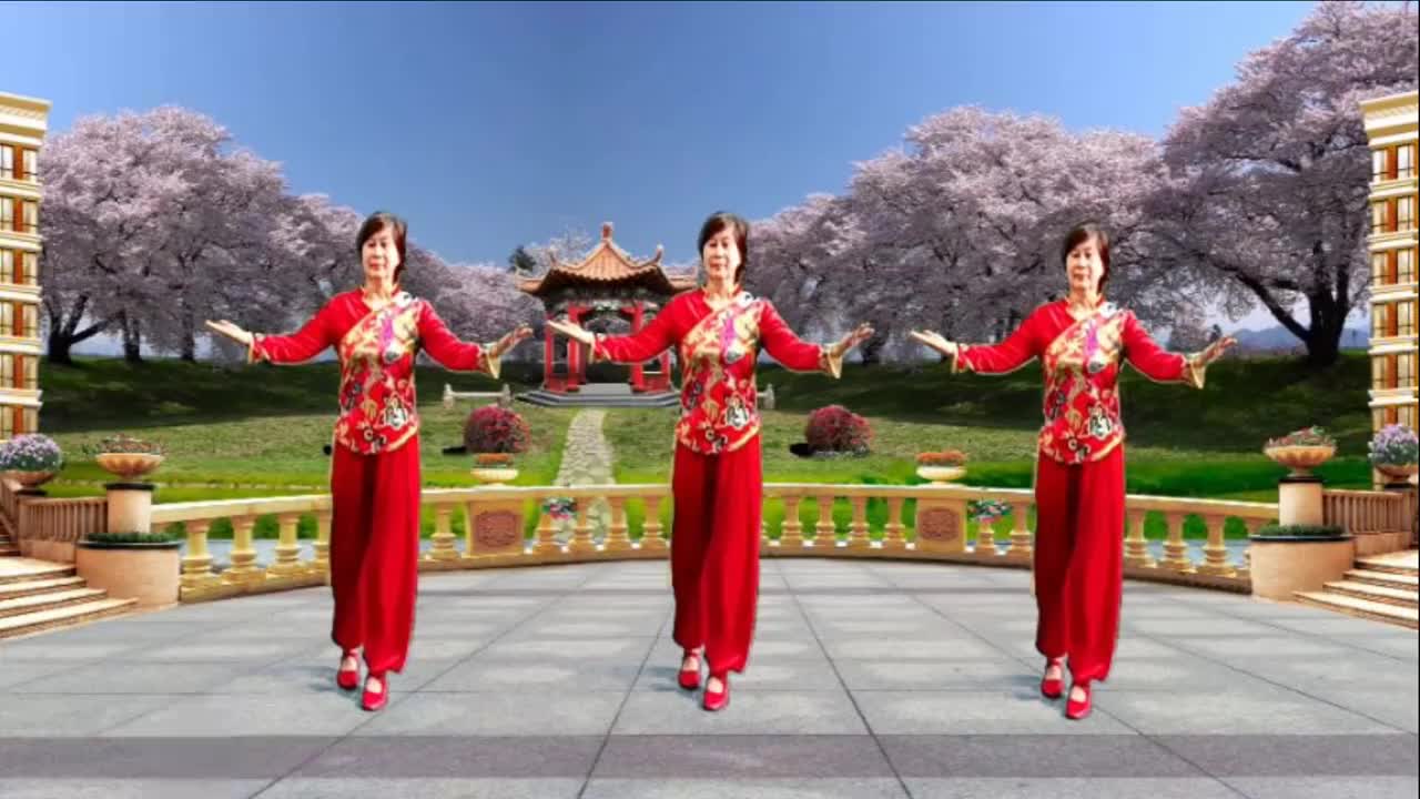 广场舞《天美地美中国美》喜庆欢快,歌醉舞美,好看易学