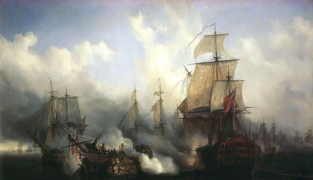 英国海军名不虚传轻松消灭拿破仑精锐海上舰队