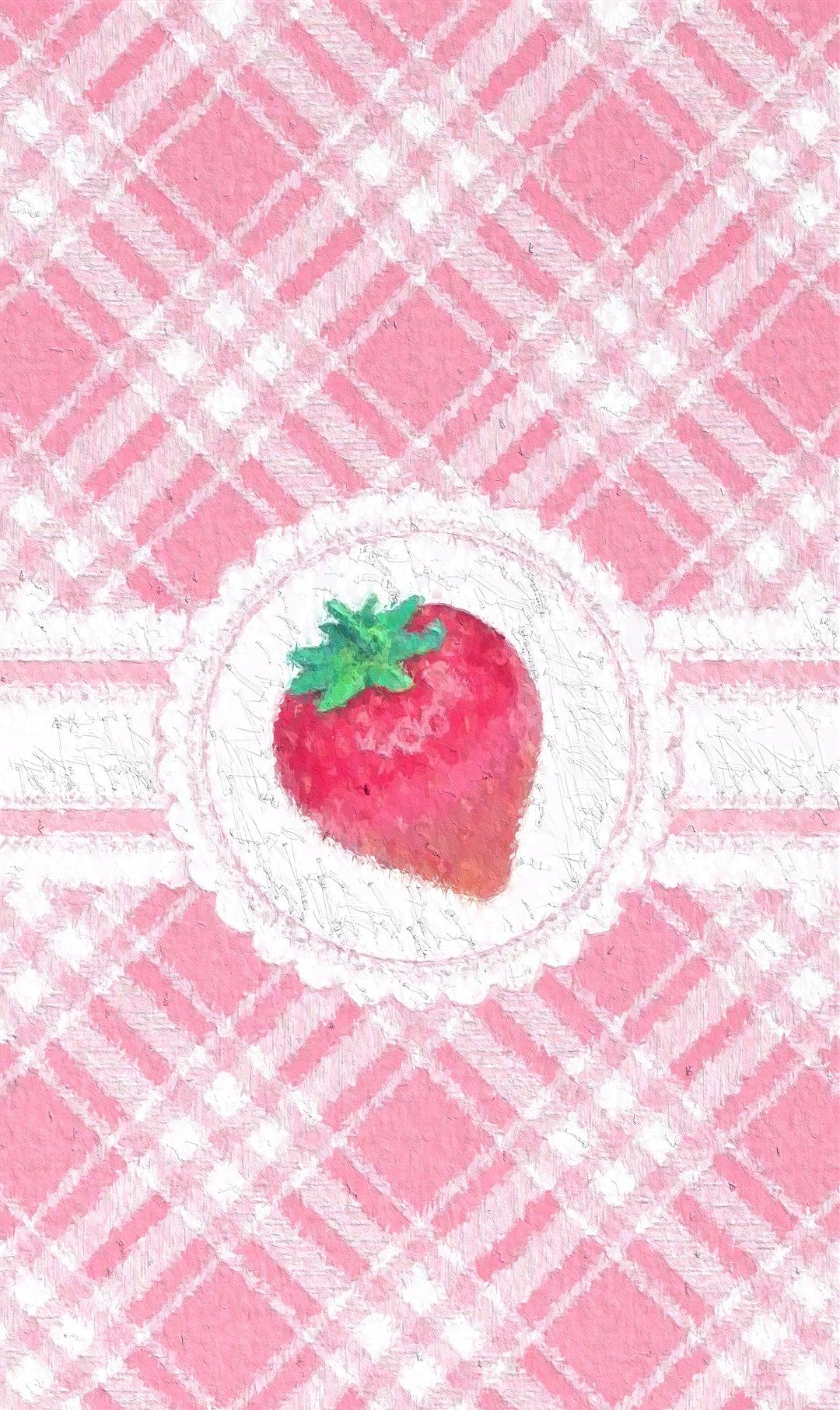 草莓手机壁纸 少女心图片