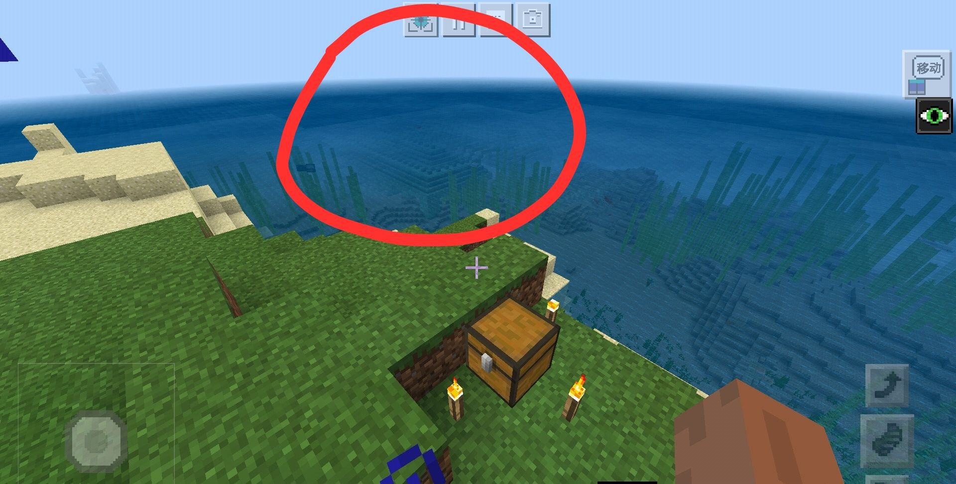 我的世界 出生地左侧面就有一个海底神殿 小萌新值得一试的种子