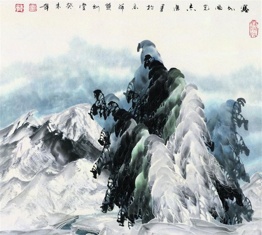 当代画家于志学冰雪山水画作品欣赏