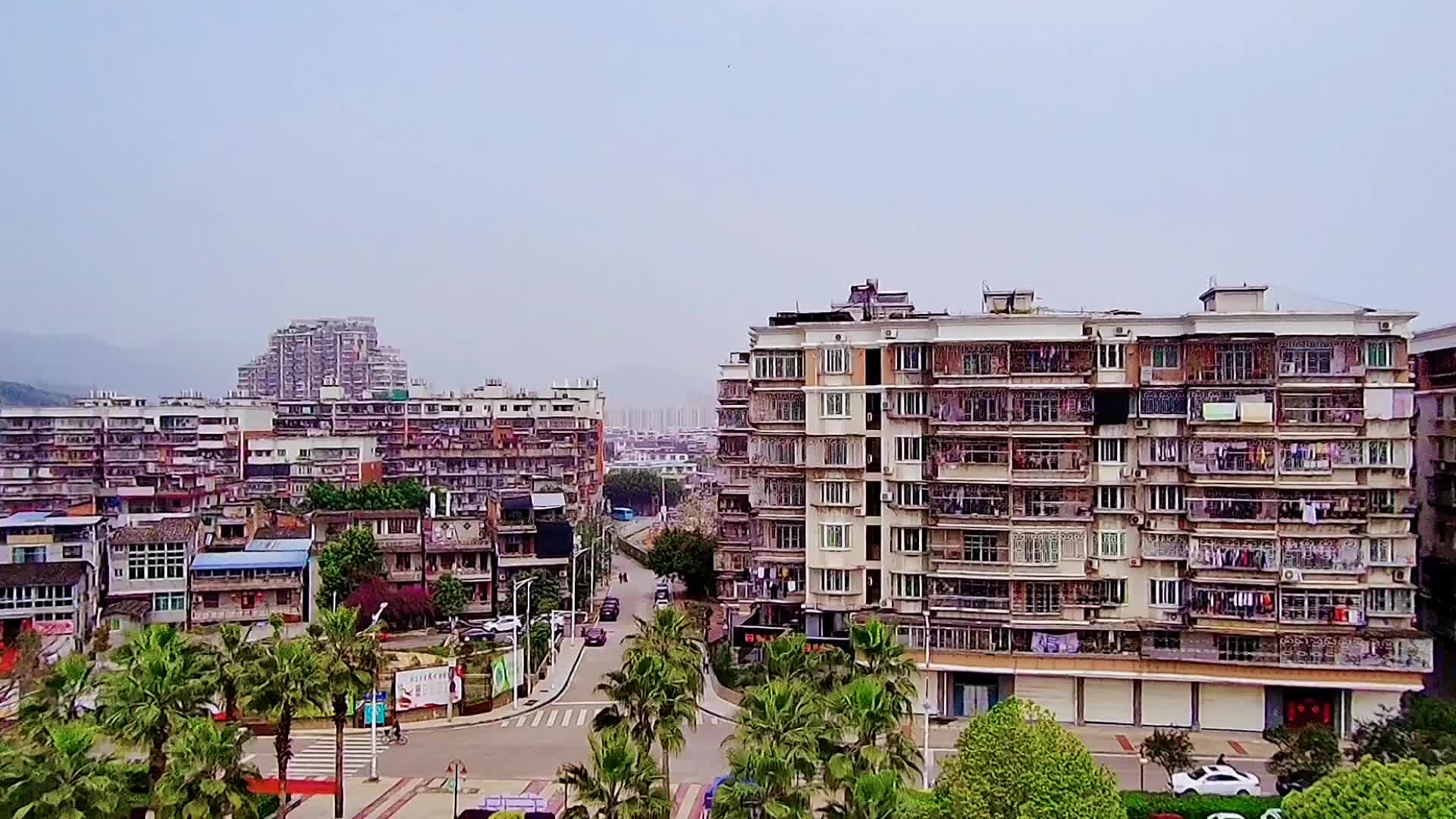 航拍福州连江县城江滨两岸,风景优美!