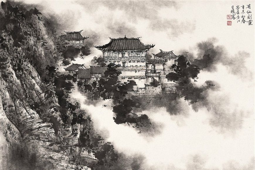 当代画家孙日晓山水画作品欣赏__财经头条