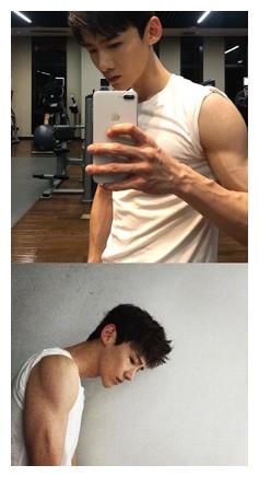 小白也是一个健身爱好者,虽然小白的脸看着不像有壮硕肌肉的猛男,但