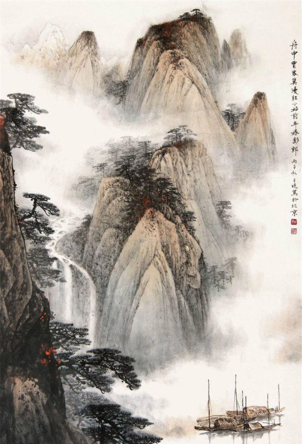 当代画家孙日晓山水画作品欣赏__财经头条