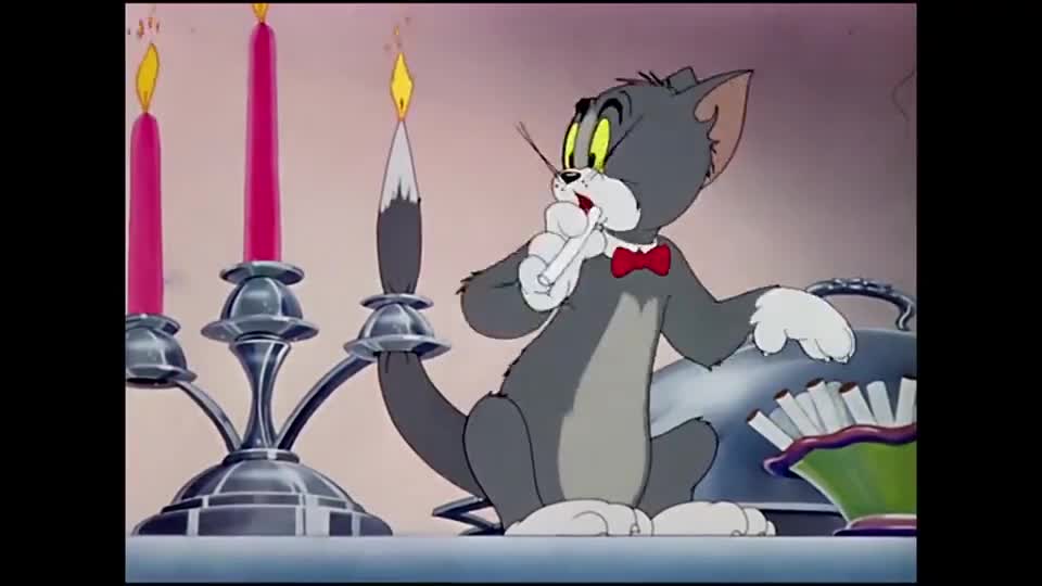 猫和老鼠:找不到老鼠就抽根烟吧,尾巴被烧了也不知道