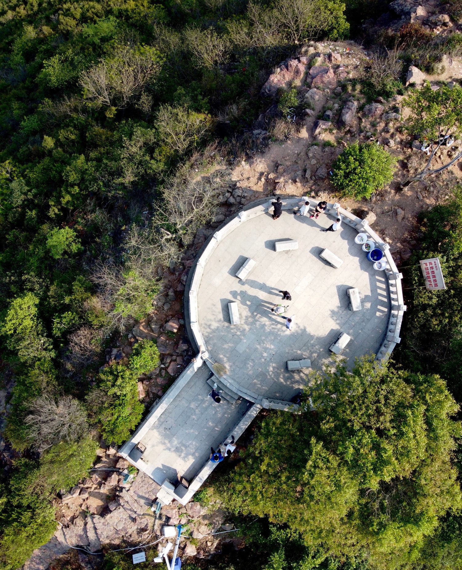 航拍广东东莞长安莲花山,高山杜鹃花,映山红,想方设法看个究竟