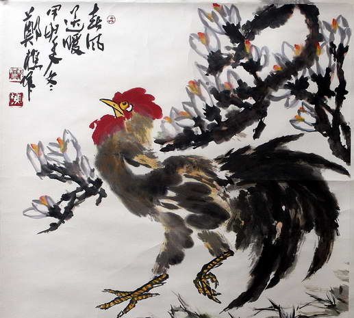 中国大写意花鸟画家郑樵作品赏析_高清图集_新浪网