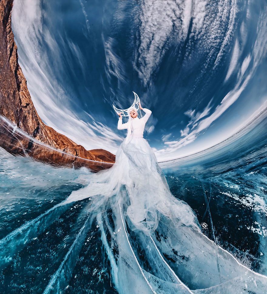 美女与美景:摄影师在贝加尔湖拍下绝美风光