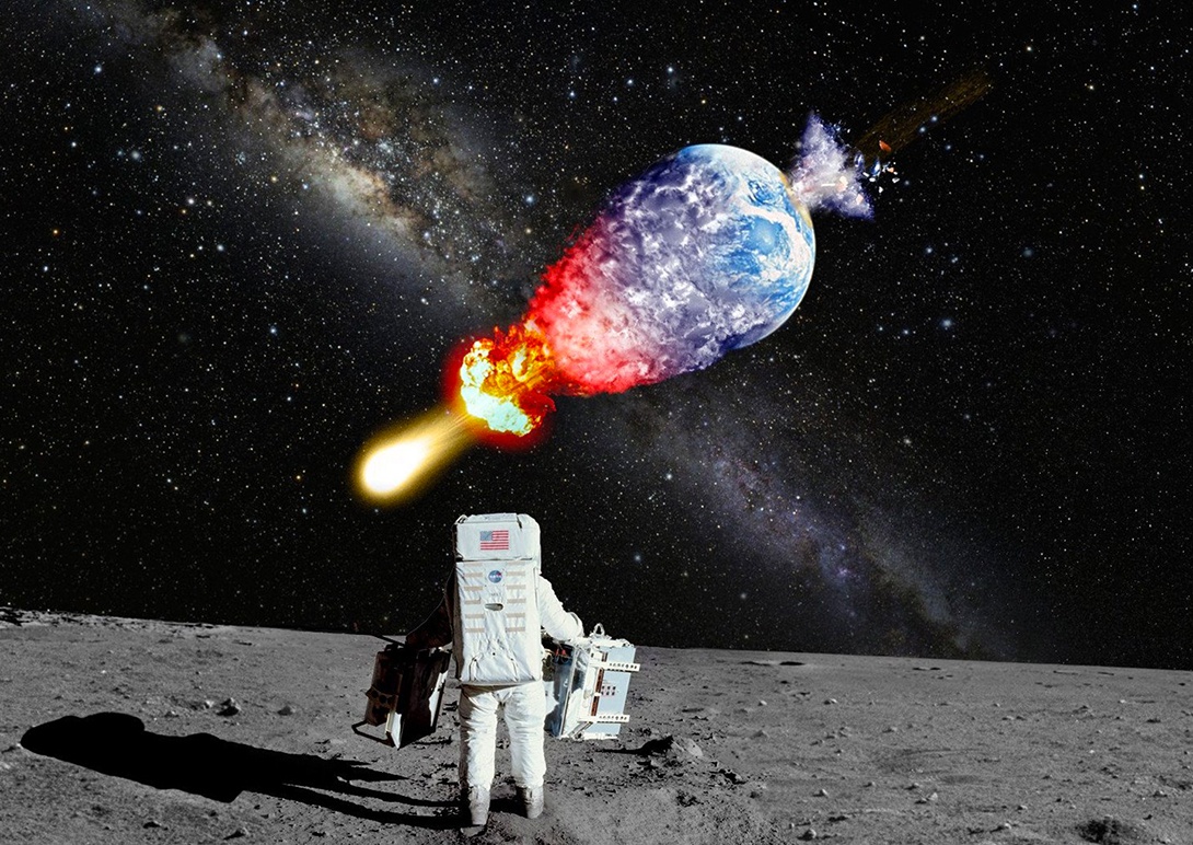 一粒沙子以光速击中地球会有什么后果?