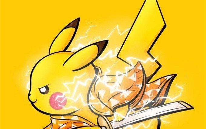 变成了神奇宝贝后会有怎样的视觉冲击呢,其中雷之呼吸对应了皮卡丘,而