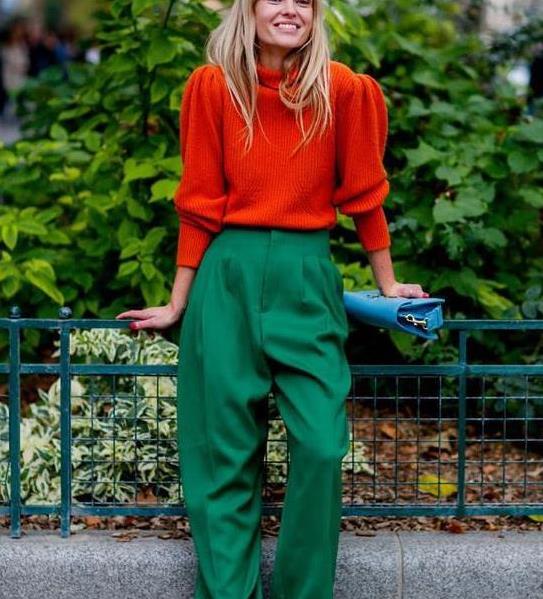 秋季告别沉闷试试时髦抢眼的红绿撞色穿搭轻松提高回头率