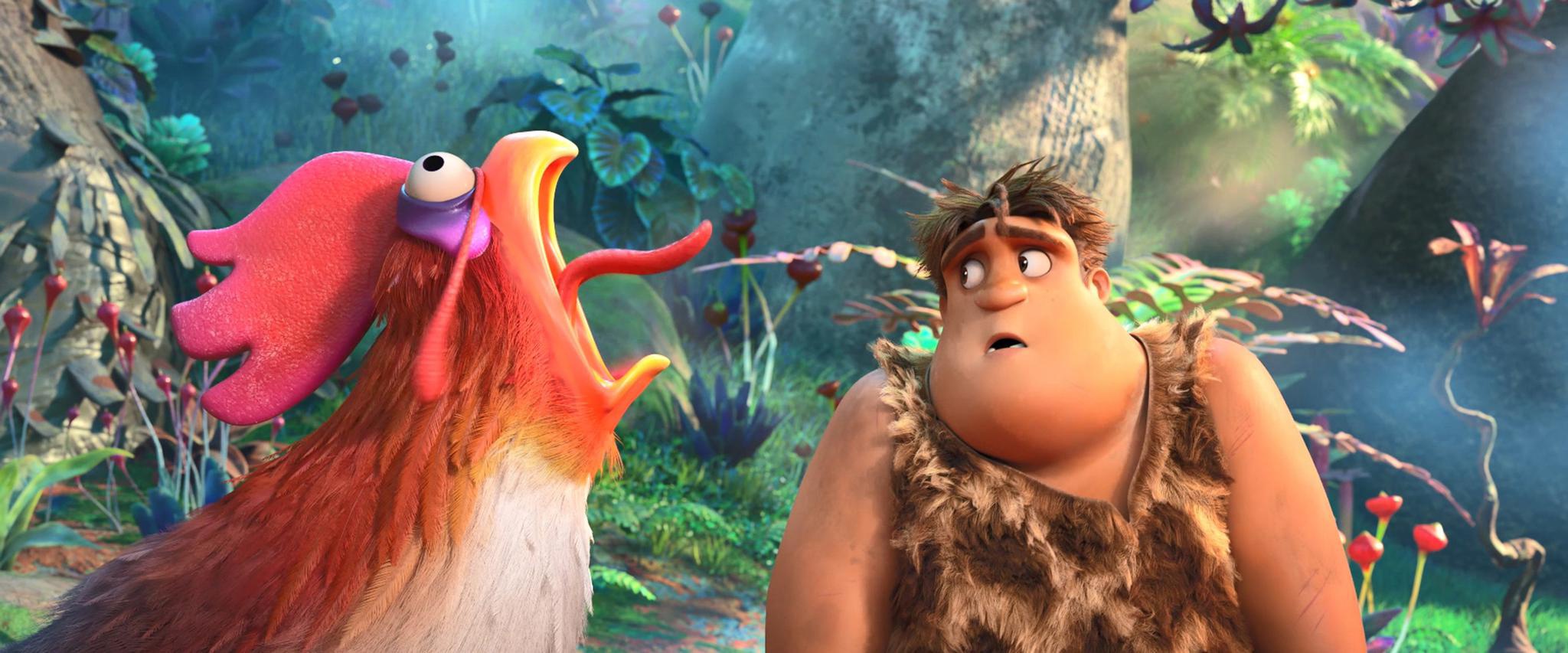 庞博转行当观察员揭秘疯狂原始人2神奇动物大乱斗