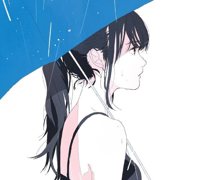 清爽风的蓝白色插画,视觉效果真舒服,好喜欢呢