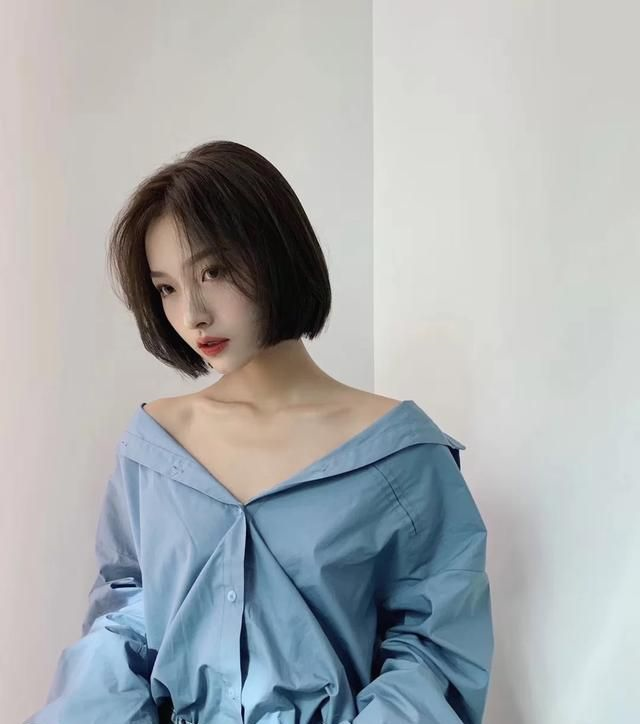 剪个短发,美美的过夏天,"一刀切"锁骨发,时尚俏皮不挑脸型_高清图集