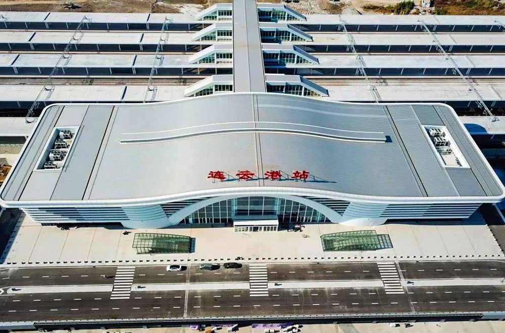 航拍连云港站,面积不大却很重要,五纵五横,八横八纵都离不开它_高清
