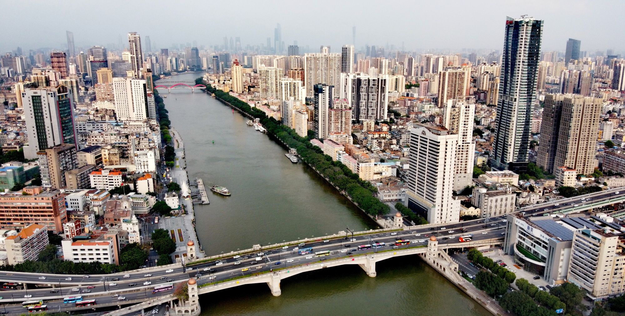 航拍中国广东省,广州市