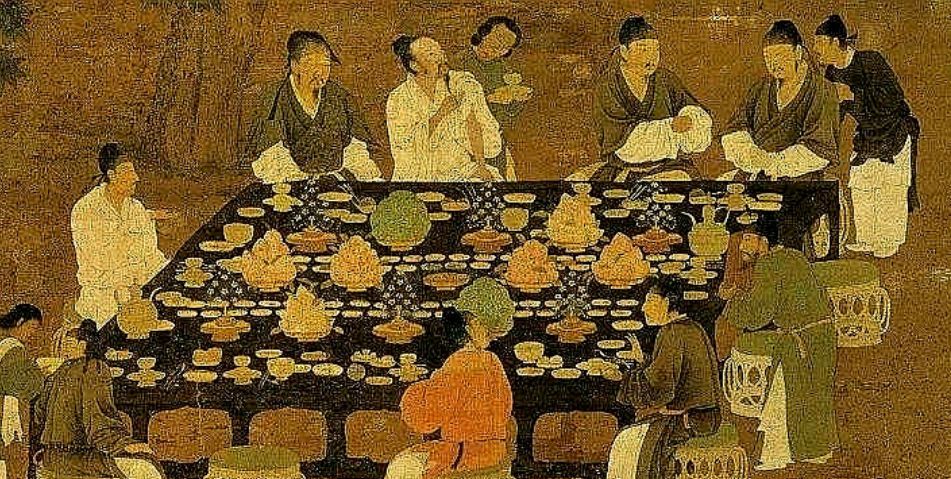 古人宴饮场面:奢华雅致,引人遐思