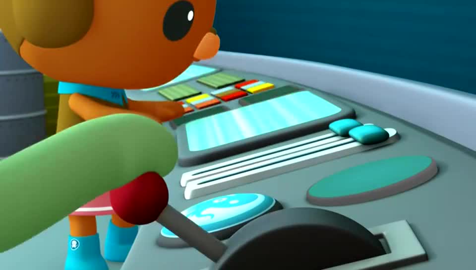 海底小纵队:大家追到海藻林停下来,遇到一只膨鲨,呱唧还被喷水