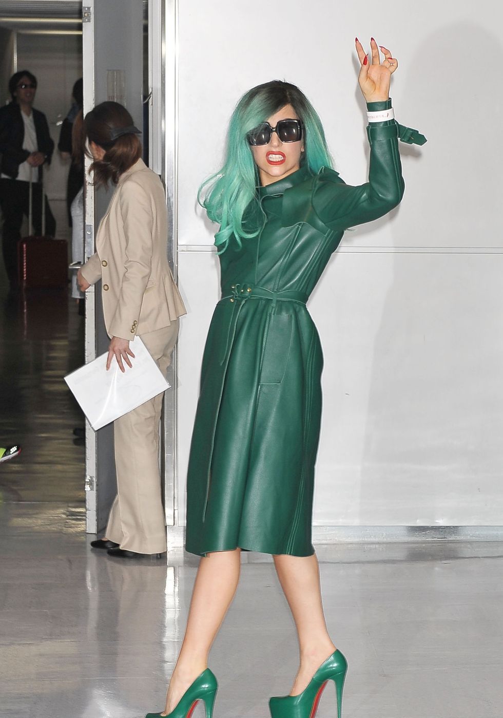 7张lady gaga最奇怪的机场装扮,这时尚,你敢模仿吗?