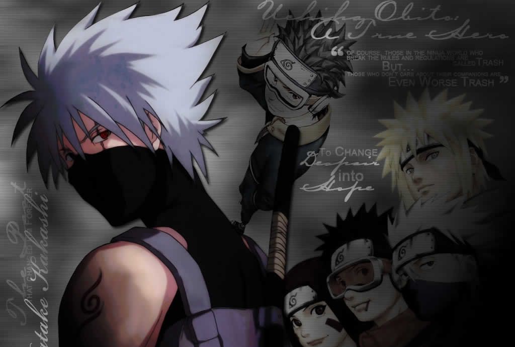 热血动漫火影忍者卡卡西高清电脑桌面壁纸