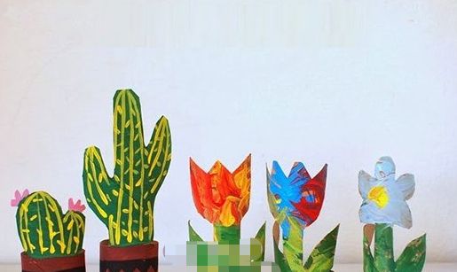 卫生纸筒手工制作植物 简单花朵,多肉的做法_高清图集_新浪网