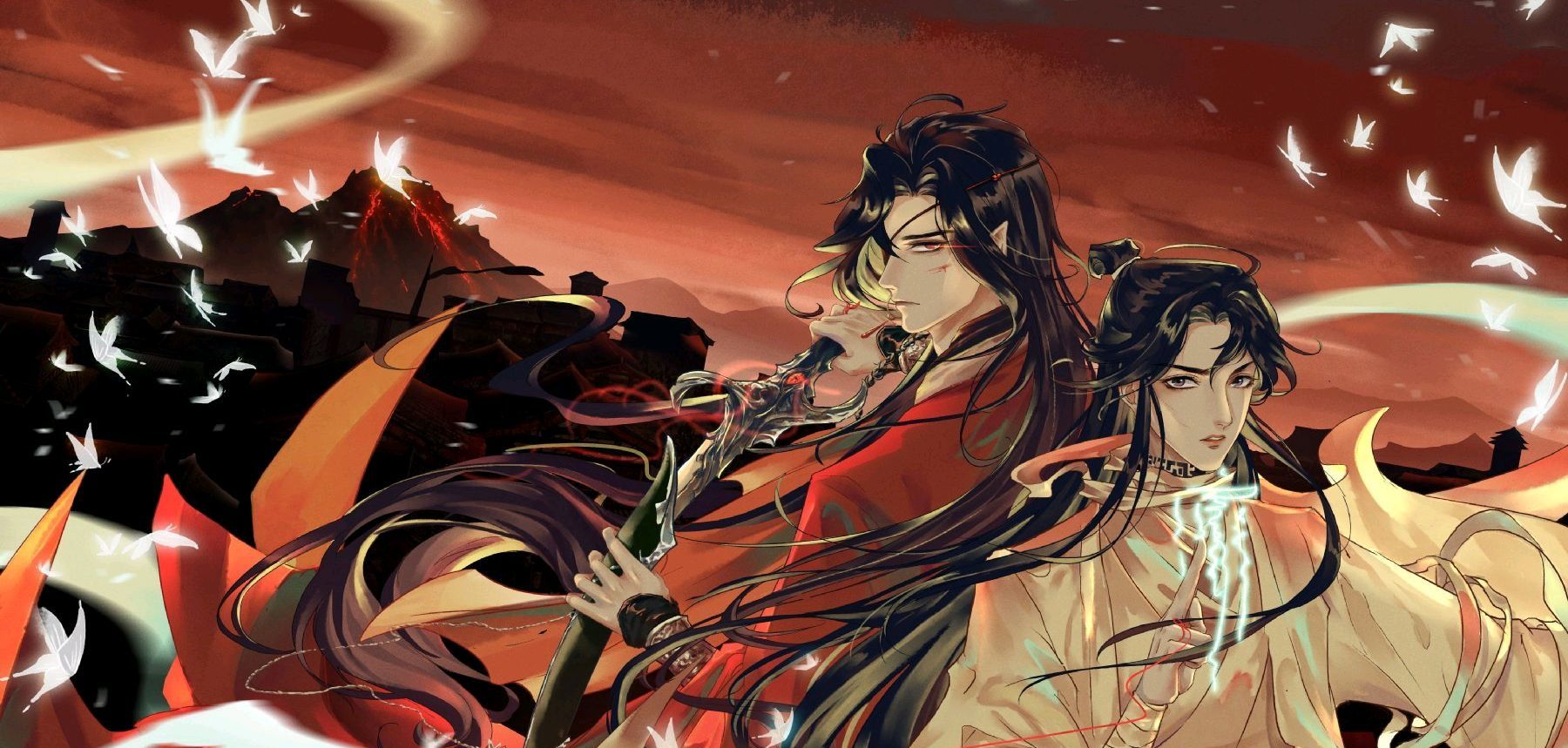 天官赐福:为你明灯三千,为你花开满城!花城和谢怜真是让人心动不已!