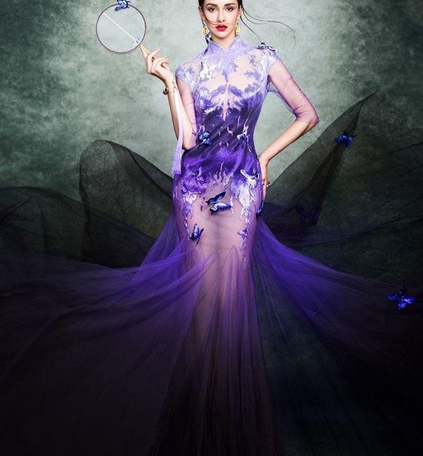 盖娅传说中国风美学,一针一线追溯细节,仙女高定礼服