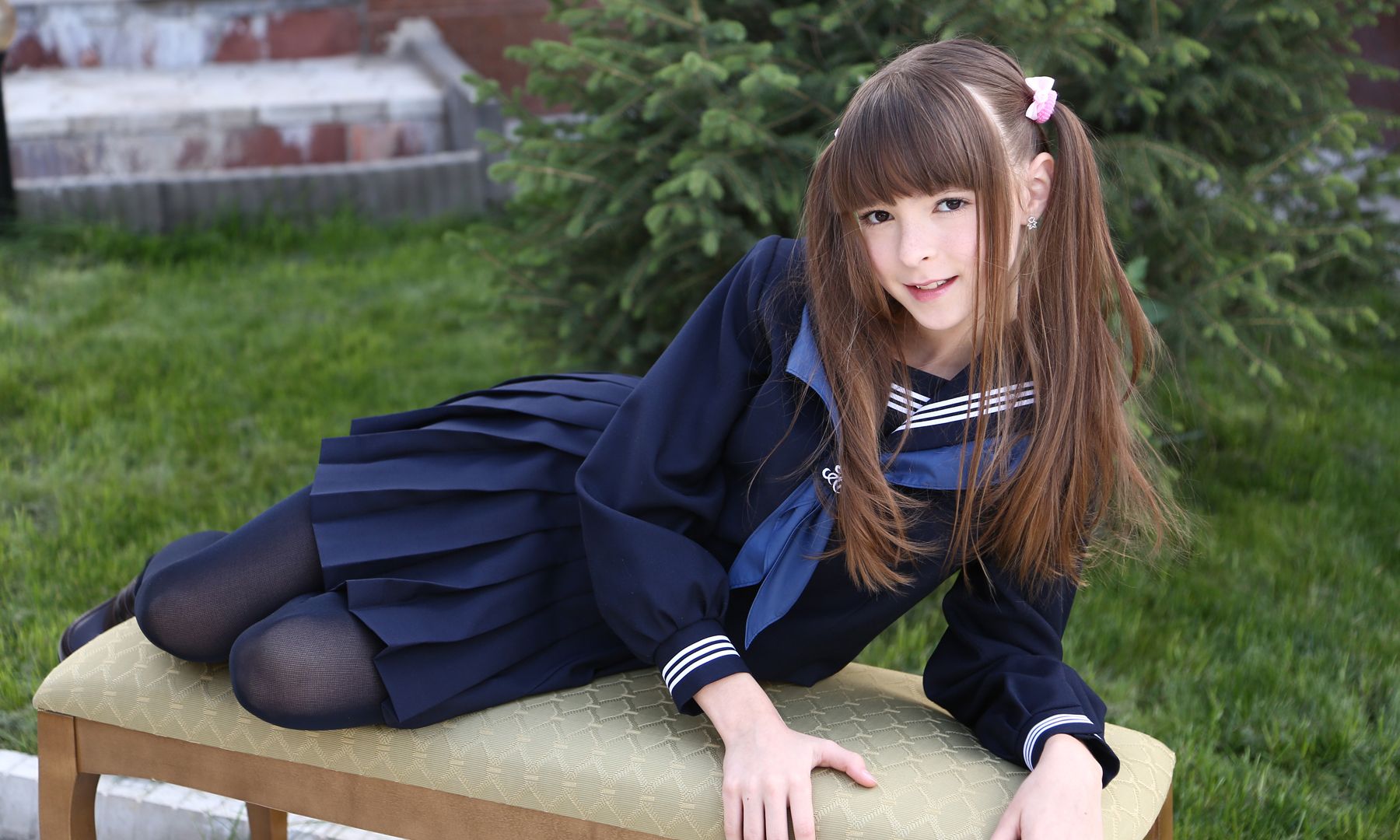 cosplay蓝色水手服JK