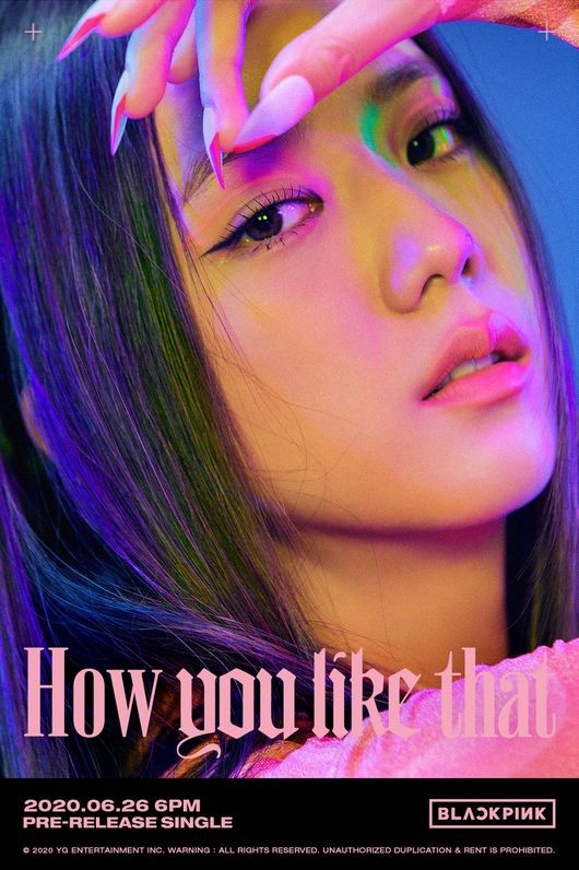 BLACKPINK发布第3款概念海报 充满粉色的 《How You Like That》