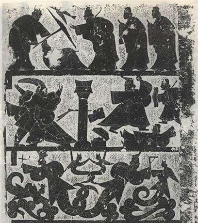 考古出土的「荆轲刺秦王」画像石,东汉年间作品_高清图集_新浪网