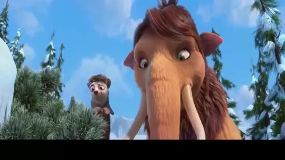 冰川时代4母猛犸象桃子长大遇见了自己喜欢的公猛犸象