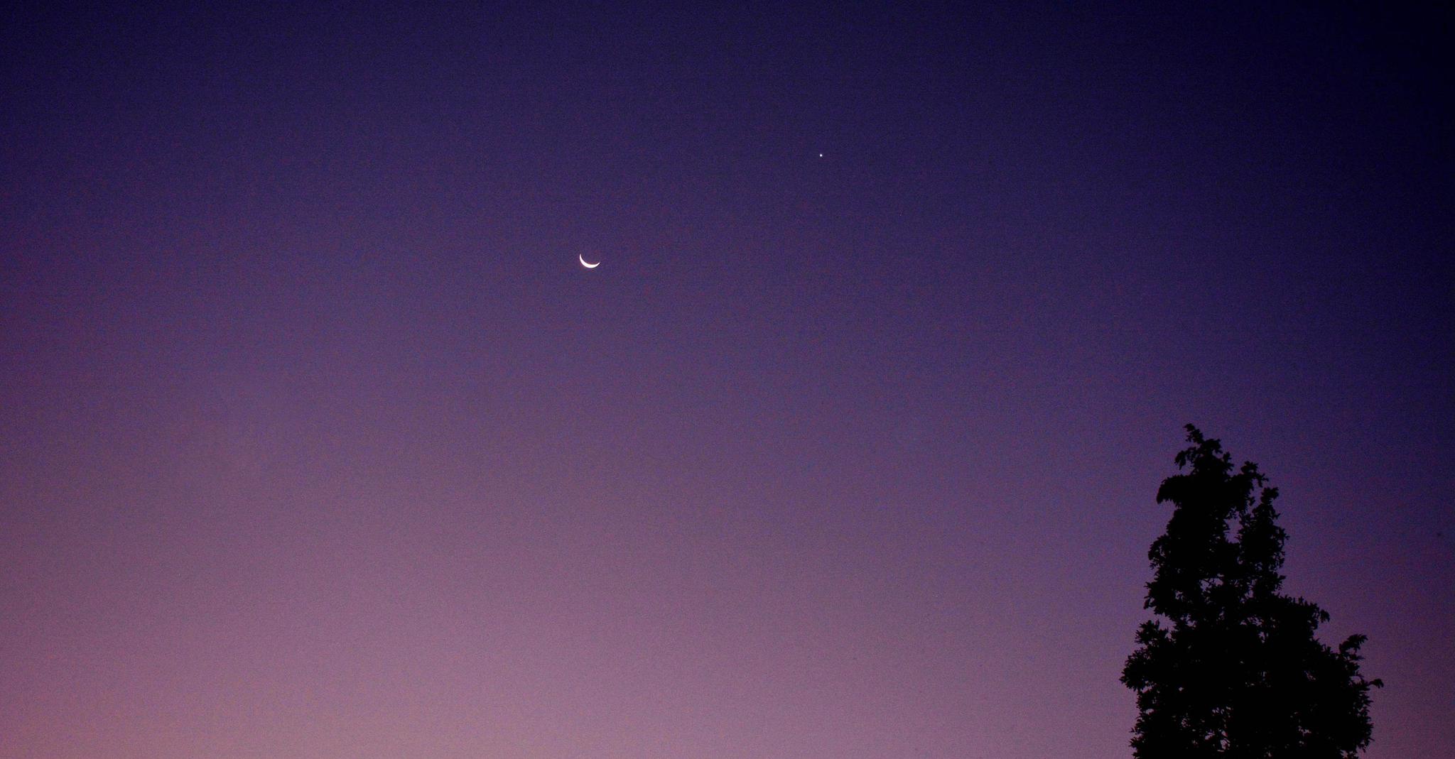 星月相伴, 早晨你好 ! 2020年08月16日江苏无锡斗山