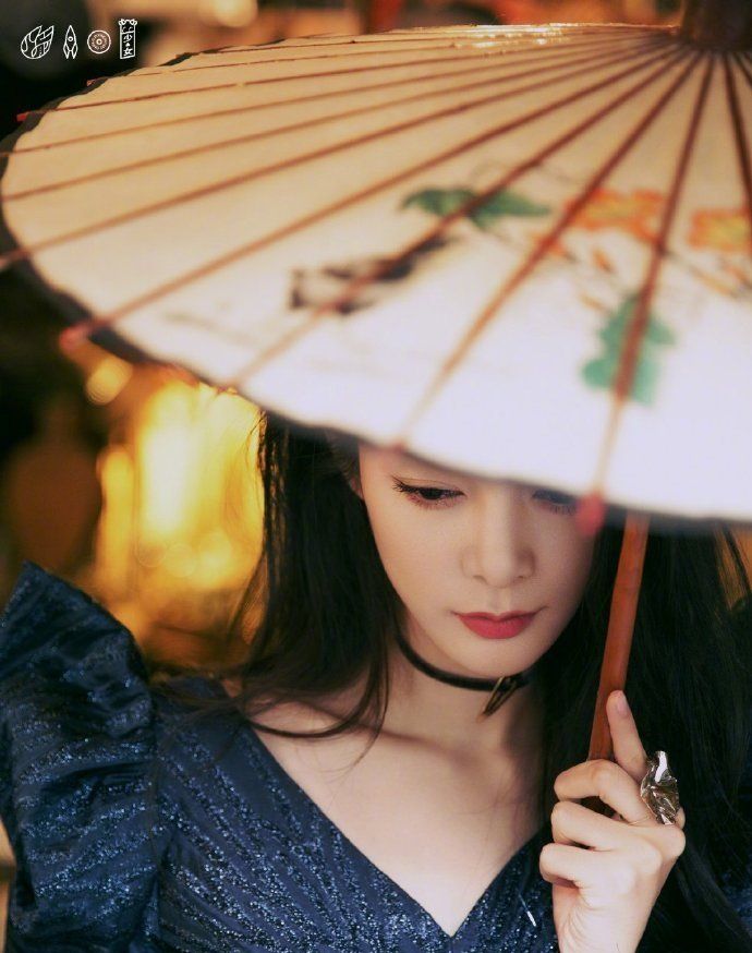 明星撑伞系列,妆容造型学起来