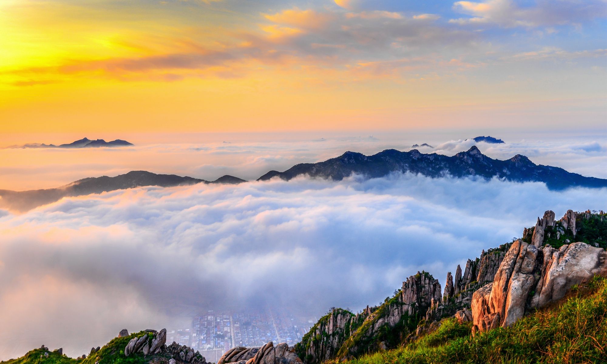 俯瞰下的齐鲁大地,航拍山东系列——云之巅_高清图集_新浪网