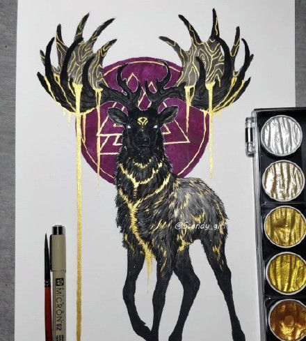 独特描金动物绘画,非常精美细致的插画_高清图集_新浪网