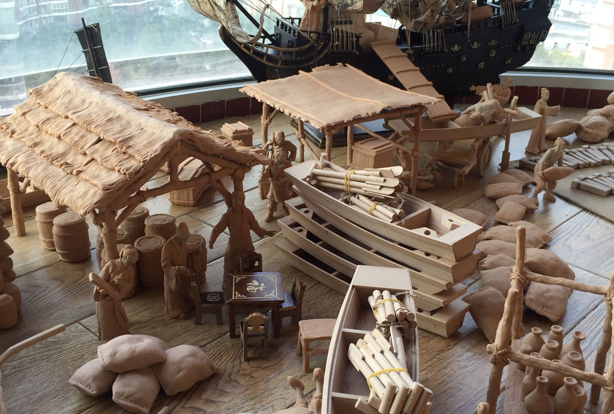 广东台山海上丝绸之路缩微场景雕塑