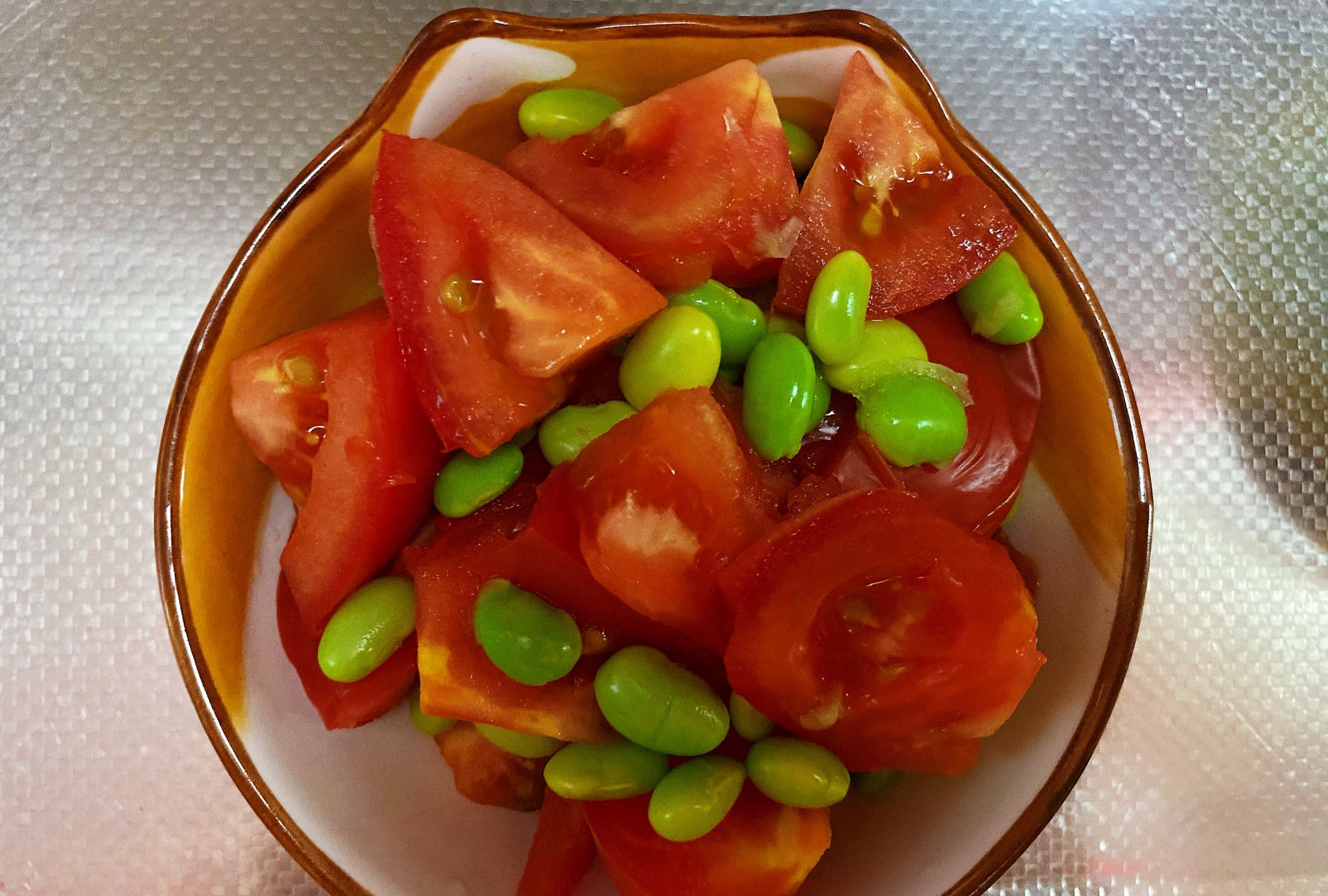 「亲子美食」花样素食「番茄毛豆炒蛋」给孩子高质量的蛋白和维c