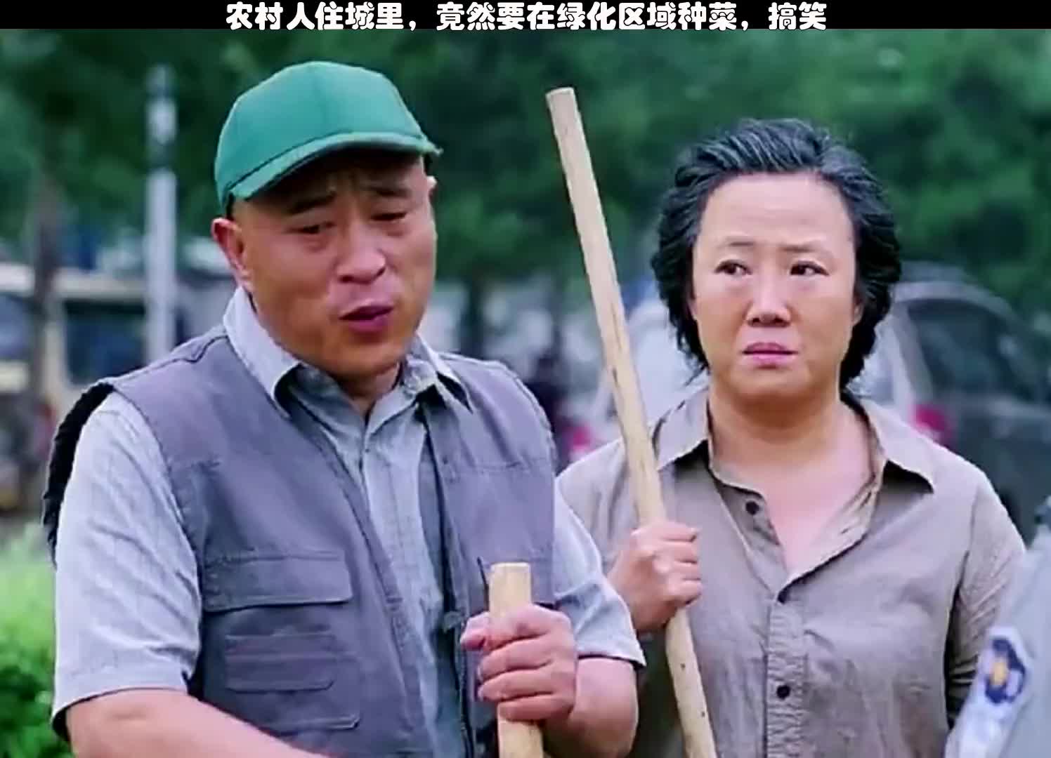 影视农村人住城里要在绿化区域种菜搞笑