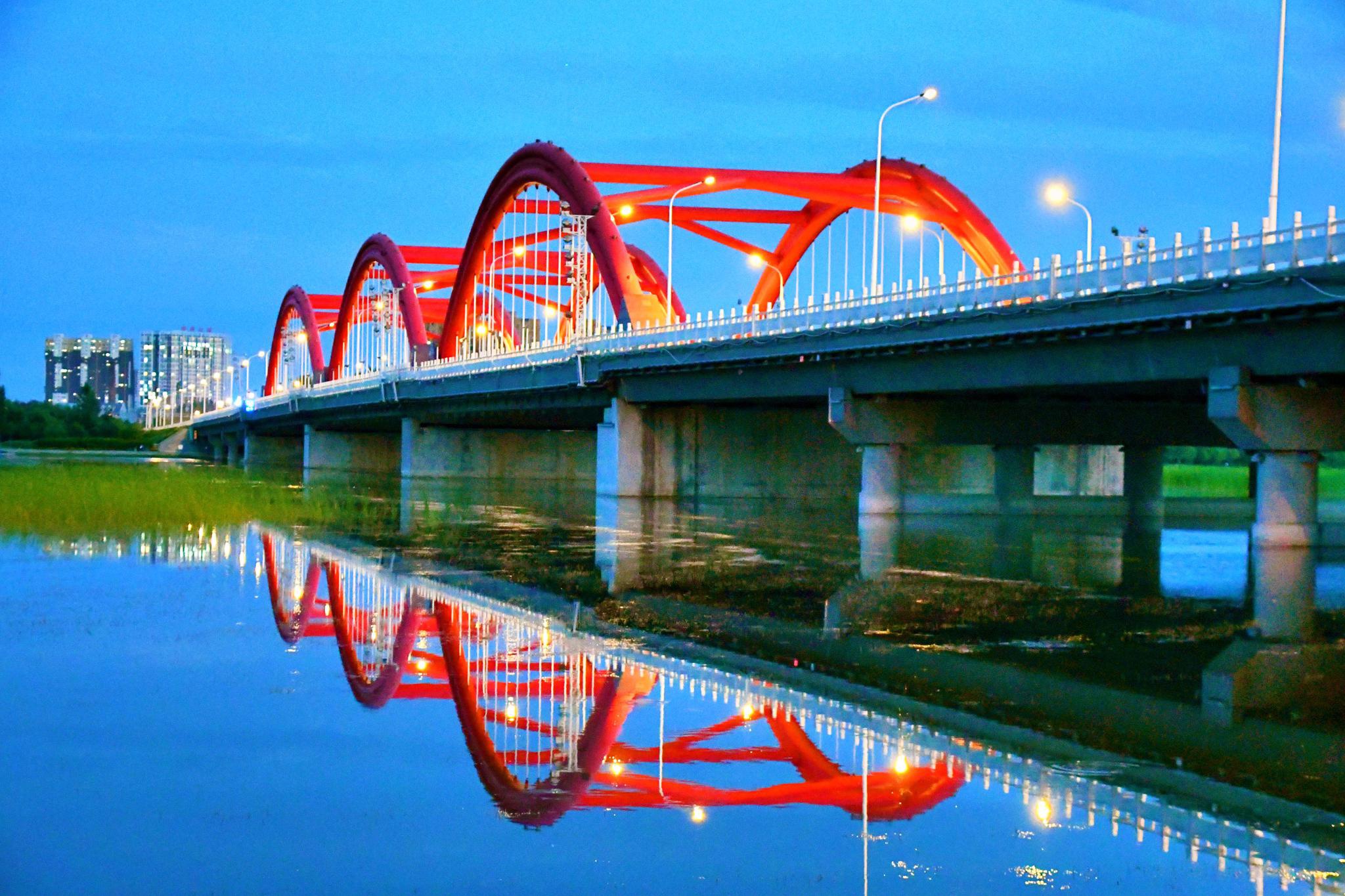 通辽市彩虹桥美丽风光,原创拍摄