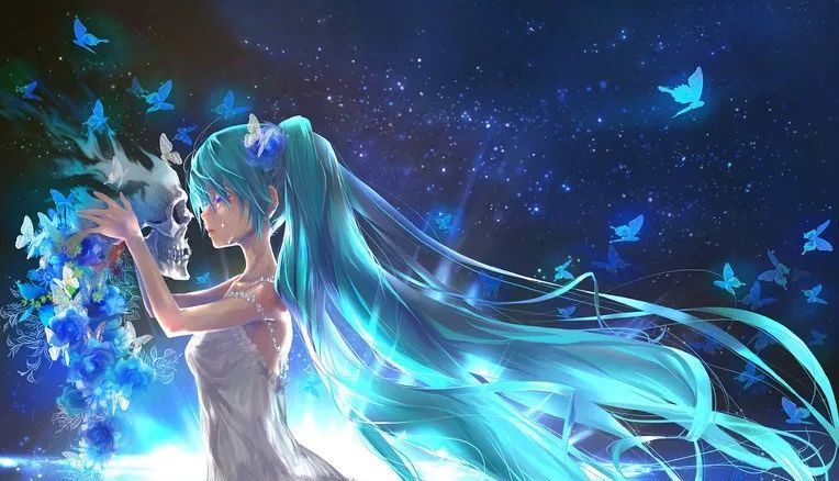 永远的信仰:初音未来壁纸,站在舞台上拥抱,这一刻世界都是你的
