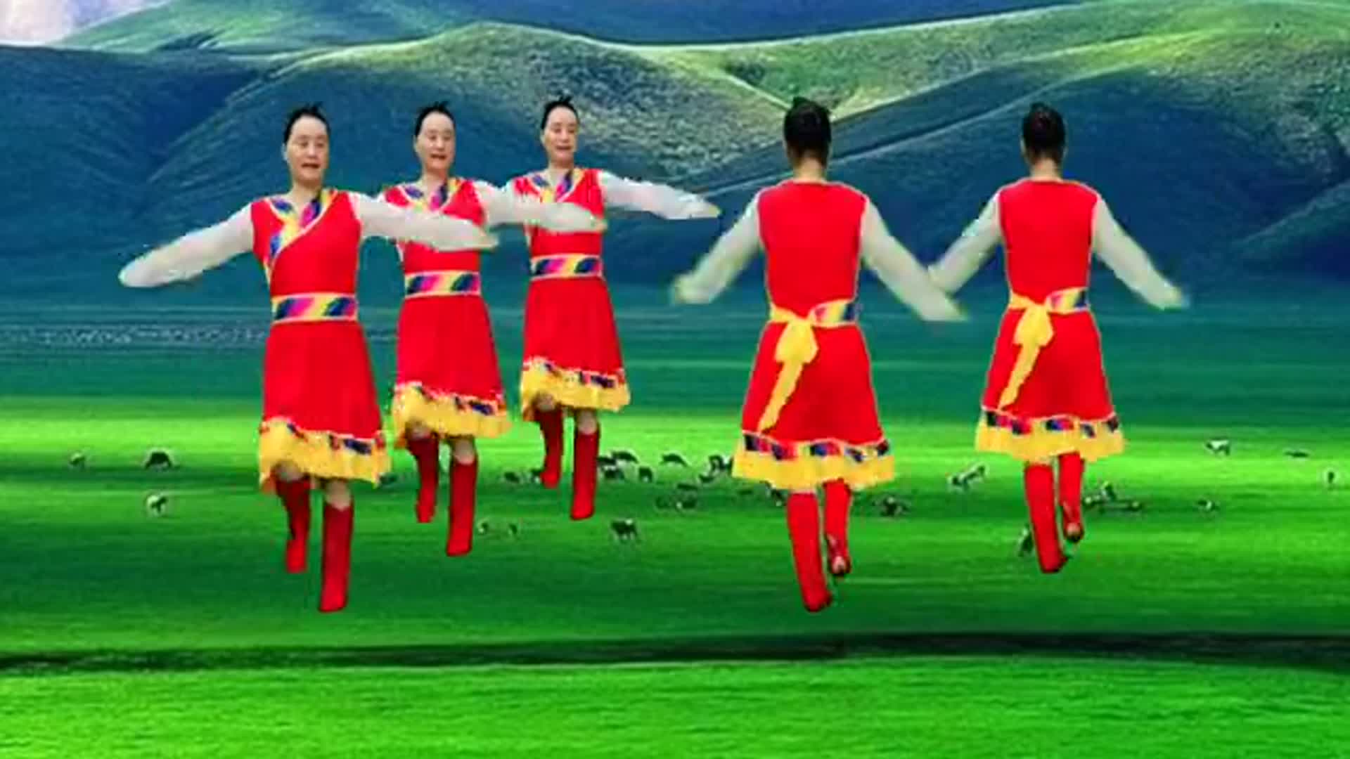 草原天籁广场舞最美的草原最美的花歌醉舞美越跳越喜欢